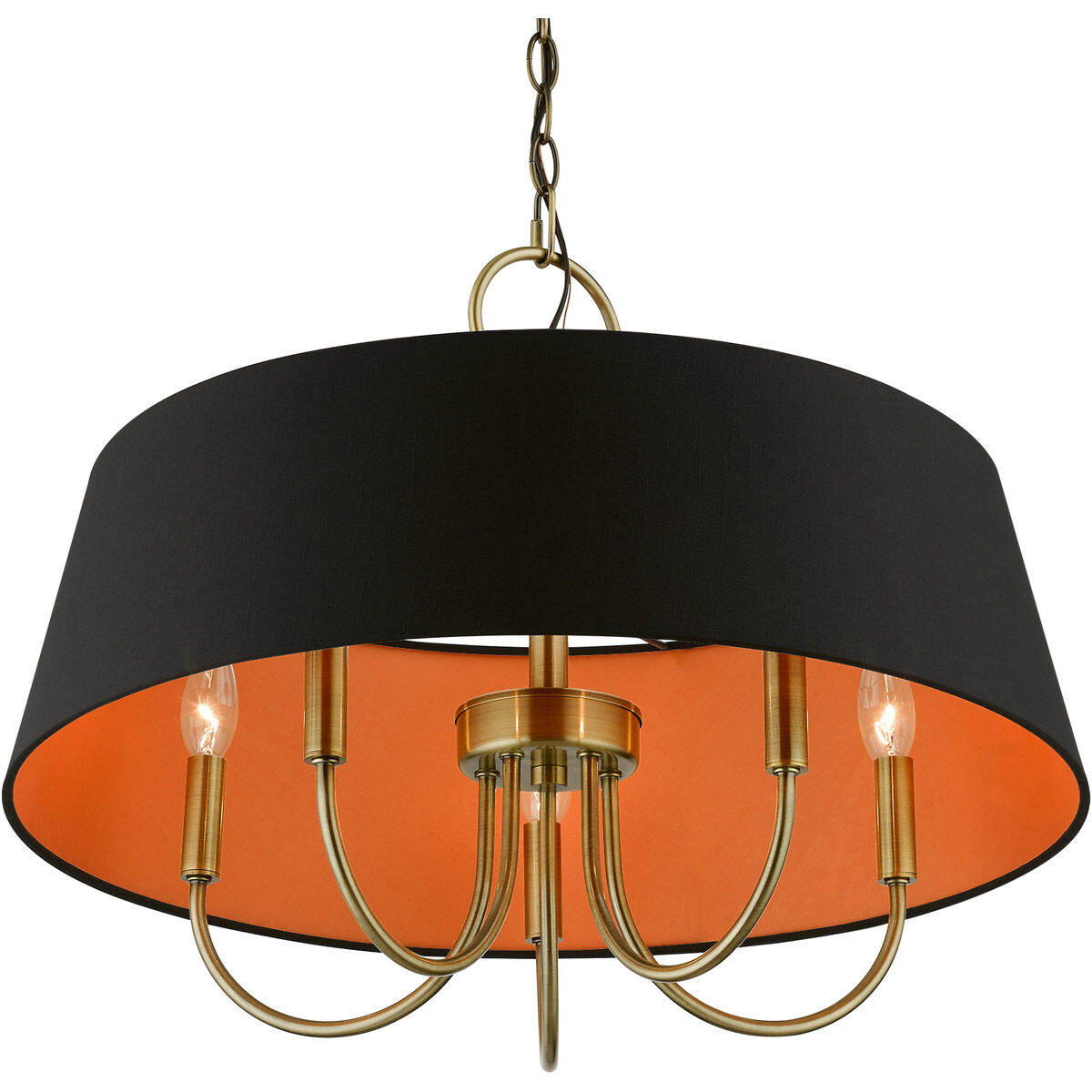 Palma 5 Light 23 inch Antique Brass Pendant Chandelier Ceiling Light