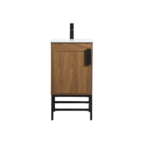 Eugene 19 X 18 X 33.5 inch Walnut Brown Vanity Sink Set