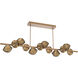 Mesa LED 72 inch Novel Brass Chandelier Ceiling Light in Bronze, 2700K LED, Twisted Branch