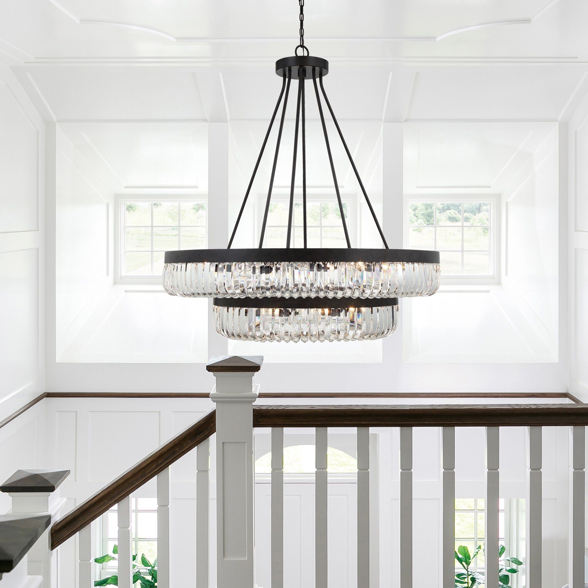 Gemma round crystal chandelier store