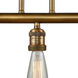 Franklin Restoration Bare Bulb LED 38.25 inch Brushed Brass Island Light Ceiling Light