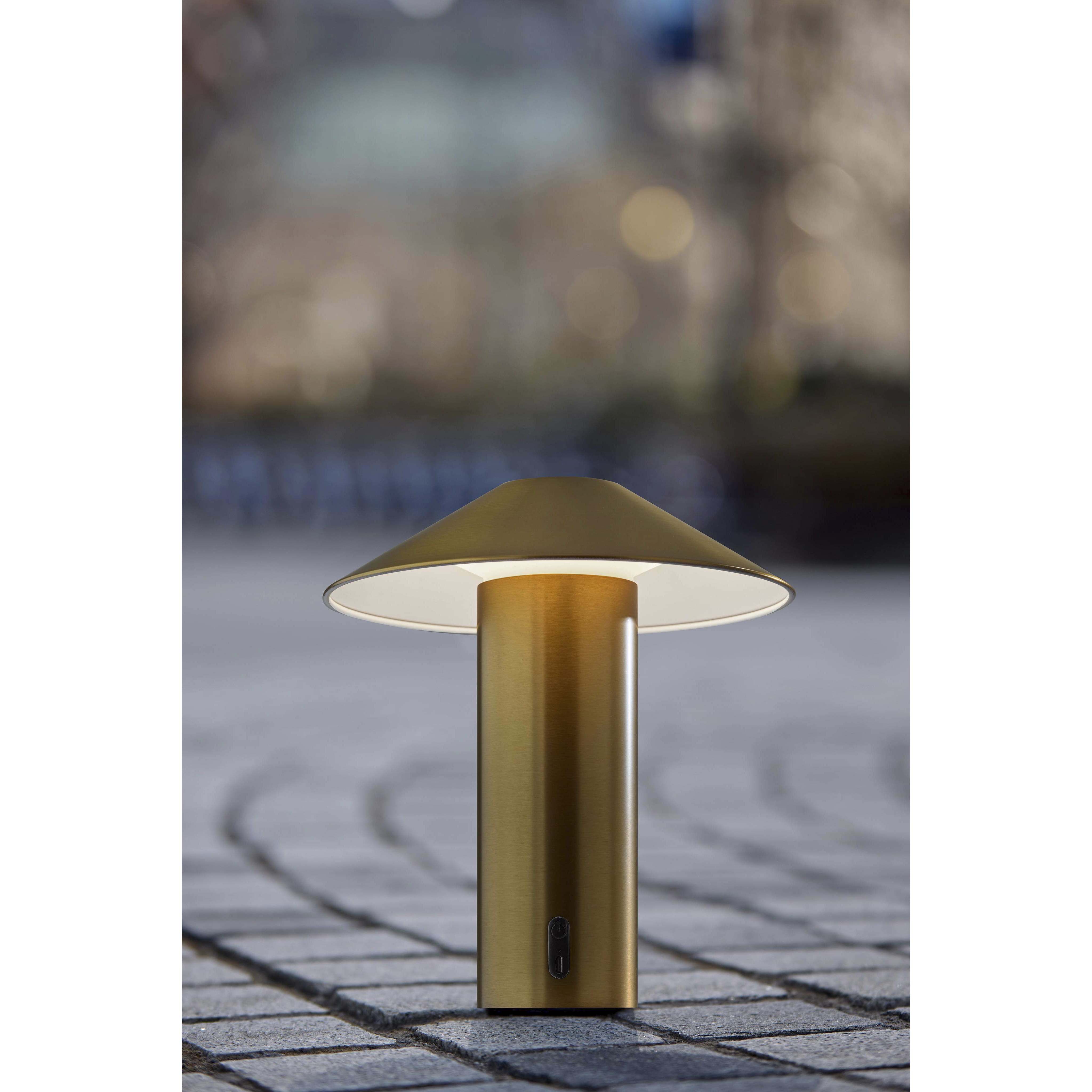 Pina 10.5 inch 4.00 watt Antique Brass Cordless Table Lamp Portable Light, ADS360