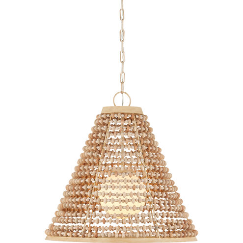 Pendulum 1 Light 25.5 inch Natural/Coco Cream/White Pendant Ceiling Light