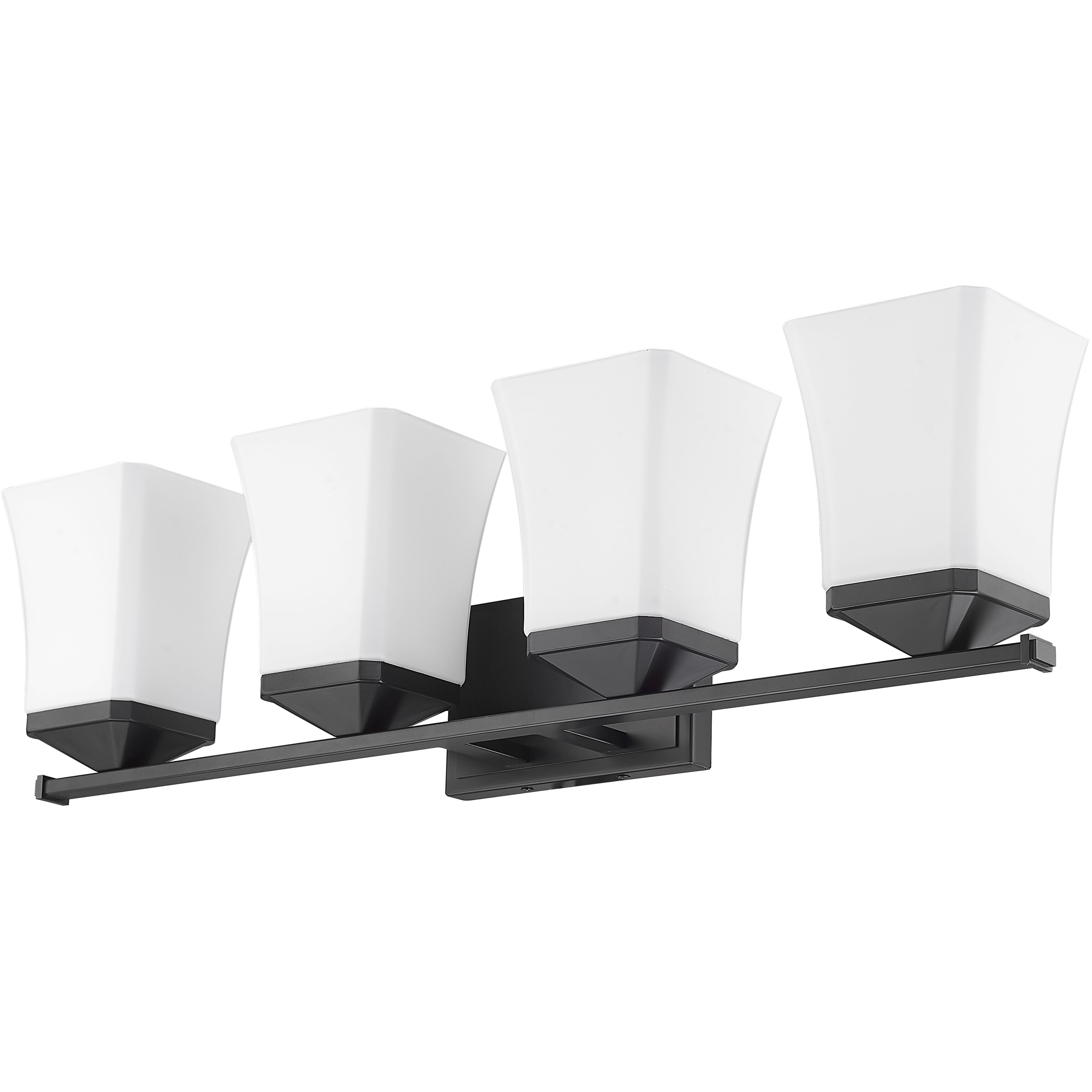 Darcy 4 Light 28 inch Matte Black Vanity Wall Light