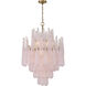 Ollie 16 Light 26.25 inch Aged Brass Chandelier Ceiling Light in Sand Glass Blush