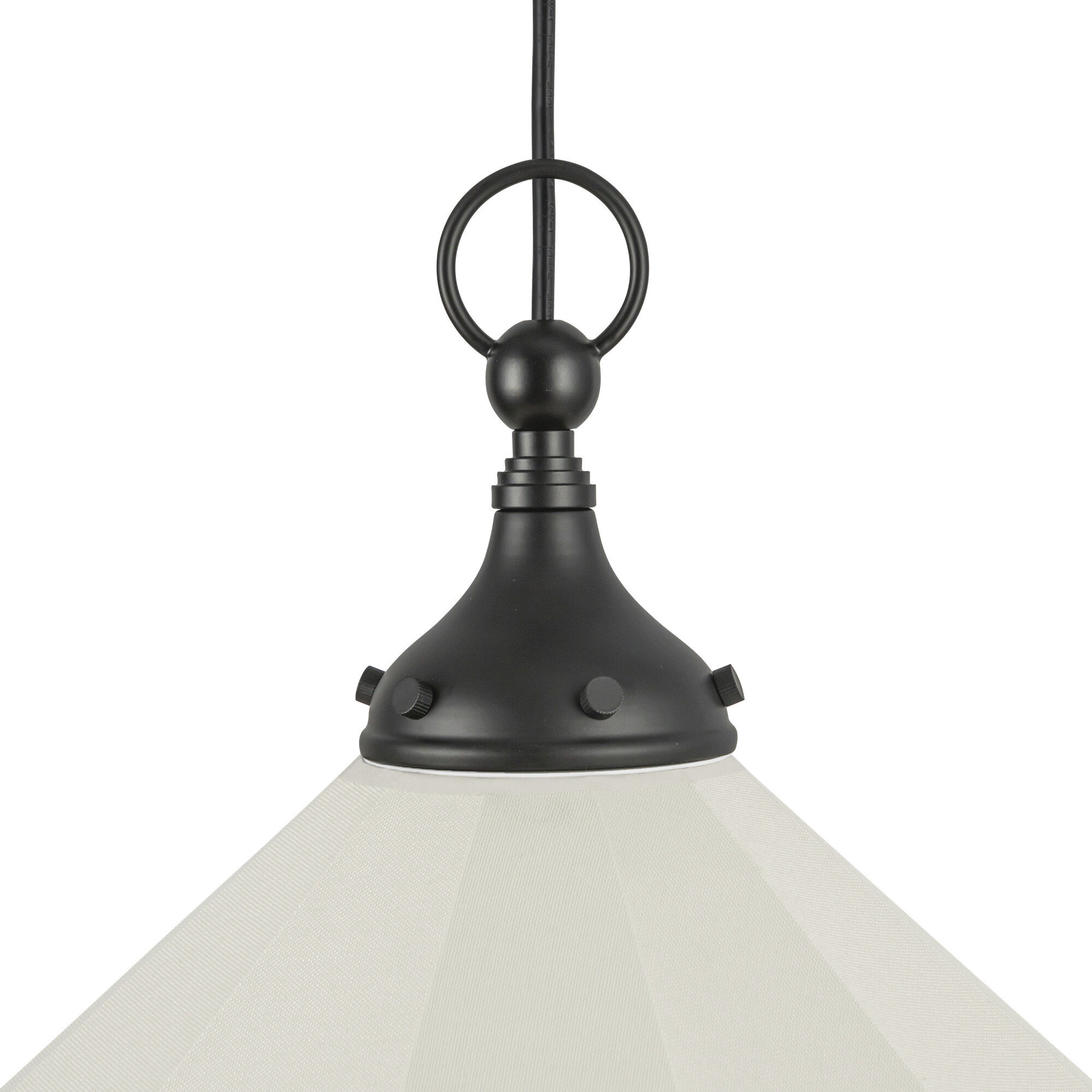 Alora Mood Ellen 1 Light 20 inch Matte Black/White Linen Pendant Ceiling Light
