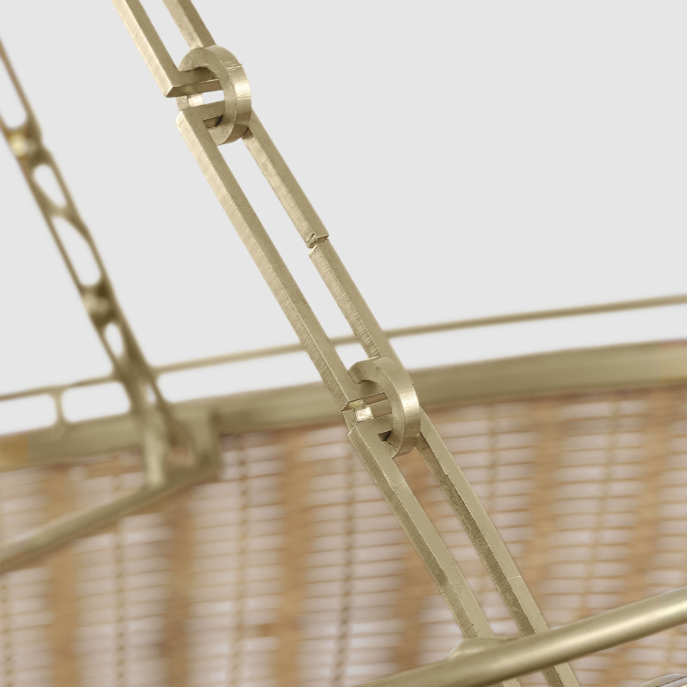 Chapman & Myers Clovis LED 38 inch Antique-Burnished Brass and Natural Wicker Chandelier Ceiling Light, Extra Large