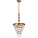 Nordic 3 Light 13 inch Brass Pendant Ceiling Light