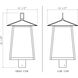 Rainer 4 Light 24.25 inch Black Outdoor Post Mounted Fixture in G9