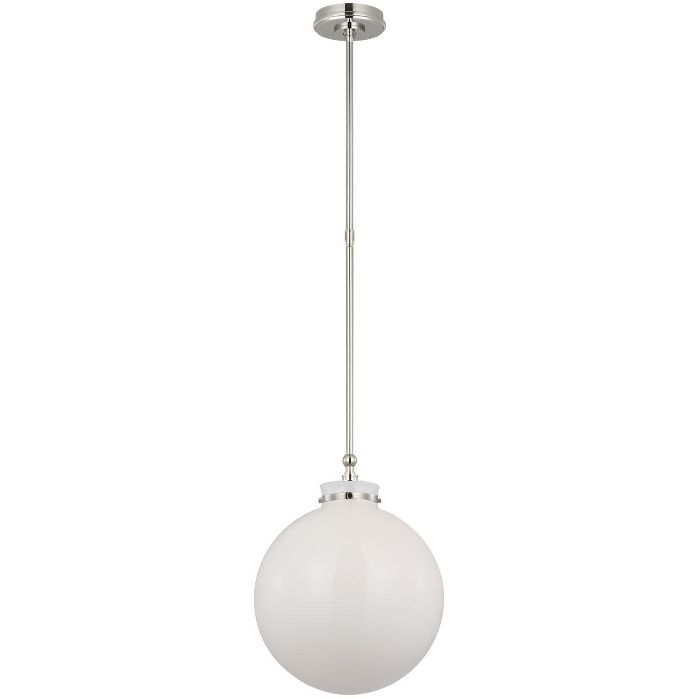 Chapman & Myers Parkington LED 14 inch Polished Nickel Globe Pendant Ceiling Light