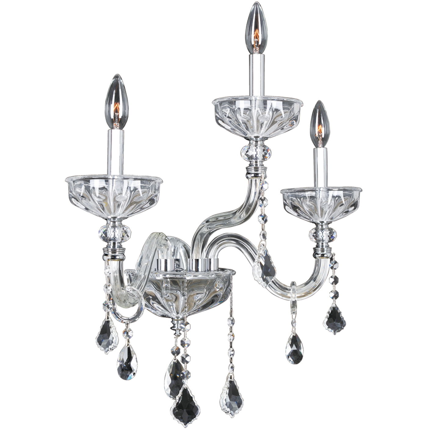 Clovio 3 Light 19 inch Chrome Wall Sconce Wall Light