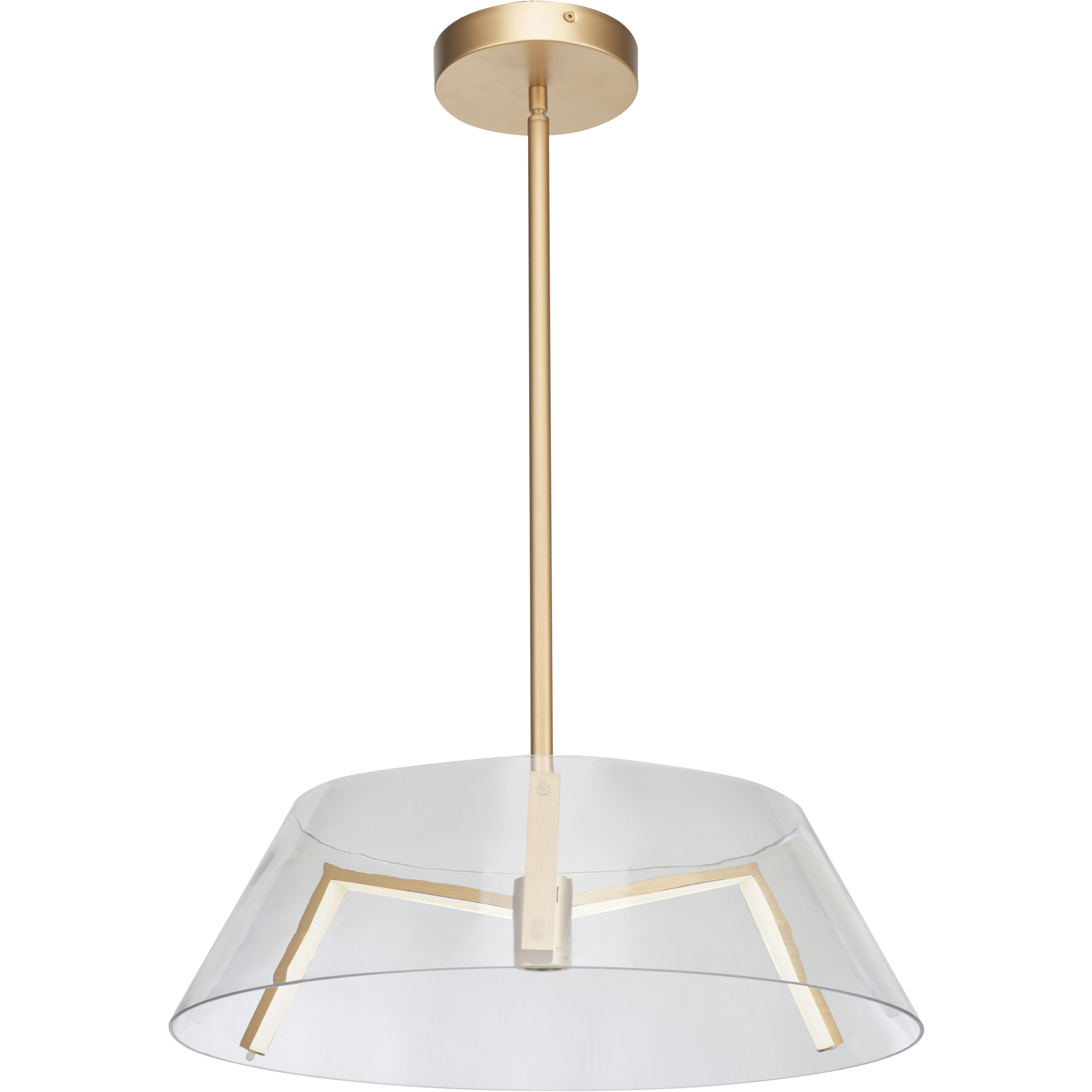 Talon LED 19.6 inch Brushed Brass Pendant Ceiling Light