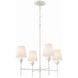 Broche 4 Light 28 inch Matte White Chandelier Ceiling Light