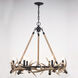 Breckenridge 6 Light 30.5 inch Aged Iron Chandelier Ceiling Light