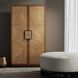 Bianca 40 inch Blonde Straw Marquetry Cabinet
