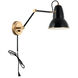 Buzz 1 Light 6.5 inch Black Wall Sconce Wall Light in Aged Gold Brass and Black