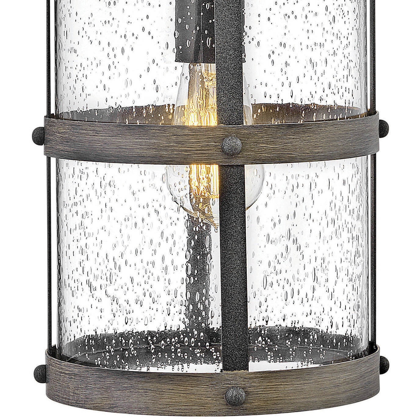 Estate Series Lakehouse LED 17 inch Aged Zinc Outdoor Wall Mount Lantern, Low Voltage