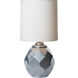 Silvadillo 20 inch 150 watt Metallic Silver Table Lamp Portable Light