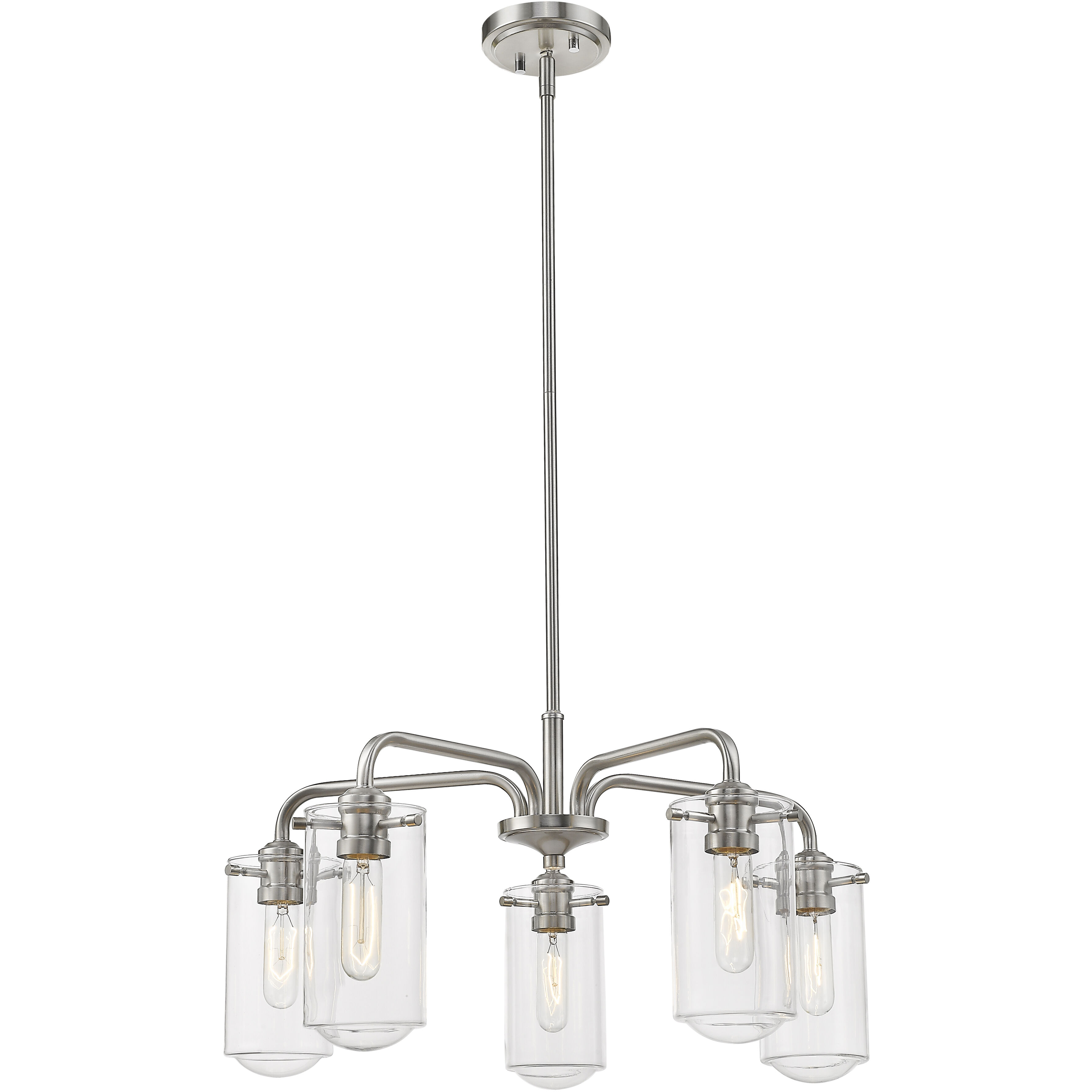 Delaney 5 Light 24 inch Brushed Nickel Chandelier Ceiling Light