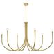 Layne 6 Light 55 inch Brass Chandelier Ceiling Light