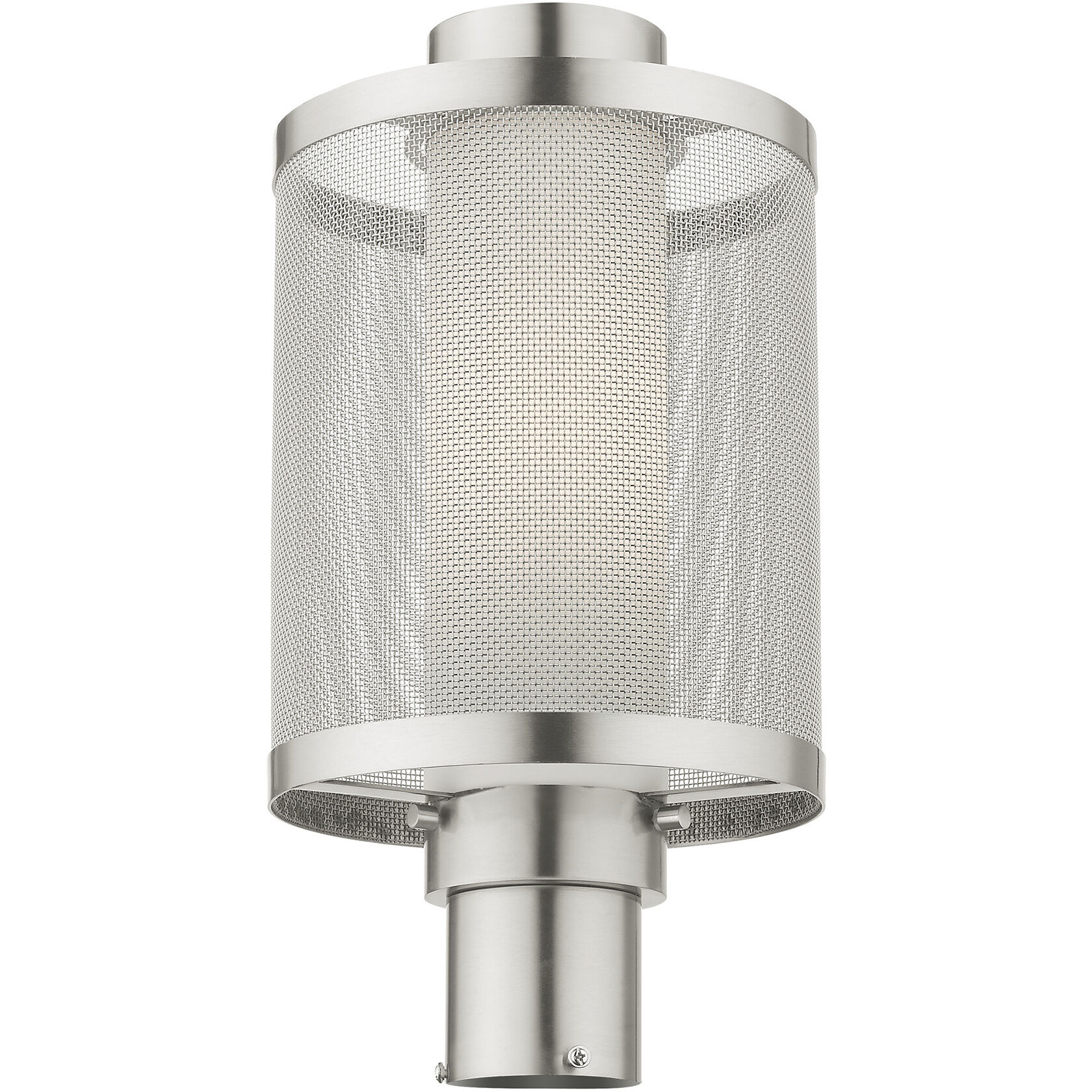 Nottingham 1 Light 18 inch Brushed Nickel Outdoor Post Top Lantern