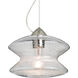 Zen 1 Light Satin Nickel Cable Pendant Ceiling Light