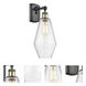 Ballston Cindyrella LED 7 inch Black Antique Brass Sconce Wall Light in Seedy Glass