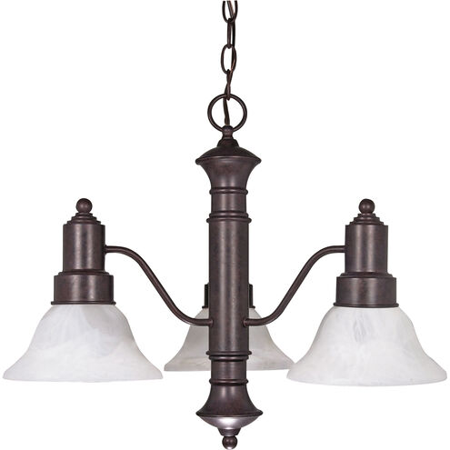 Gotham 3 Light 22.5 inch Old Bronze Chandelier Ceiling Light