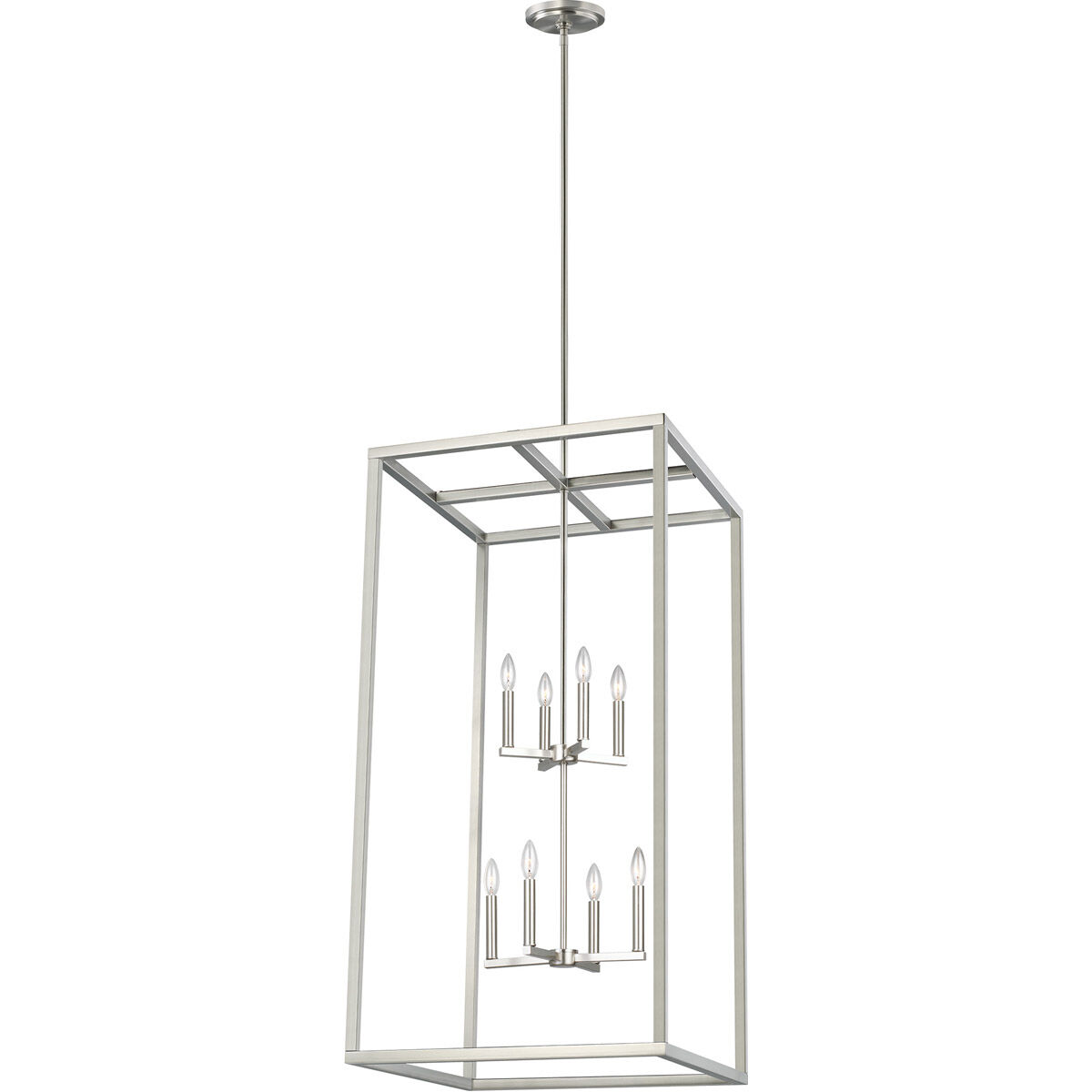 Moffet Street 8 Light 23.5 inch Brushed Nickel Foyer Pendant Ceiling Light, Extra Large