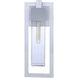 Perimeter Outdoor Wall Mount in Satin Aluminum, Large