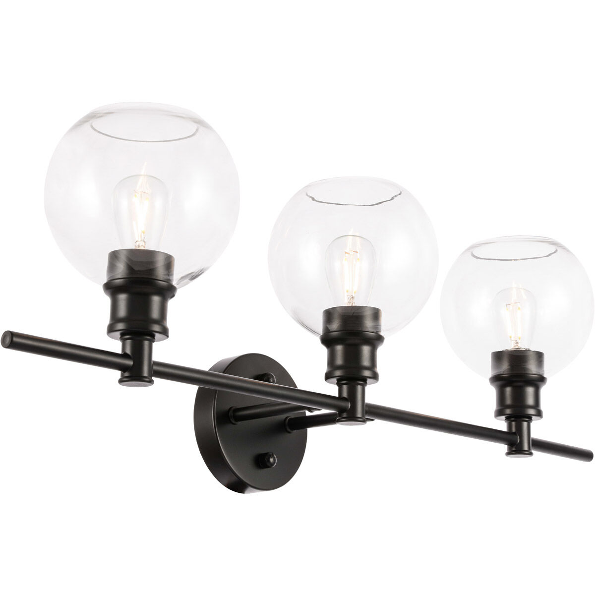 Syracuse 3 Light 28 inch Black Wall sconce Wall Light