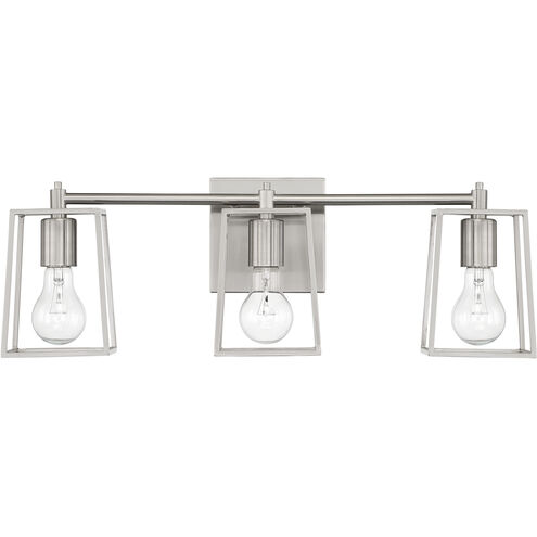 Dunn 3 Light 23 inch Brushed Polished Nickel Vanity Light Wall Light
