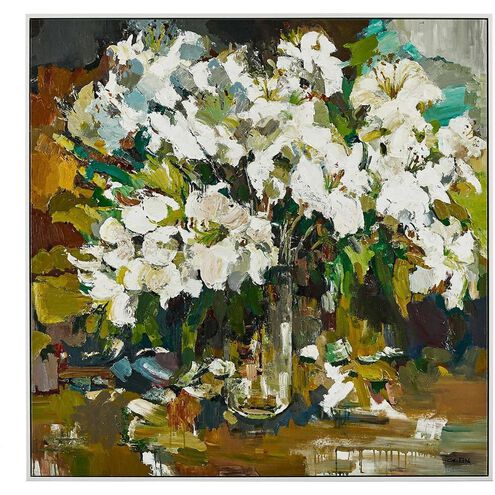 Gu Feng's Elegant 57 X 57 inch Oils and Original Art