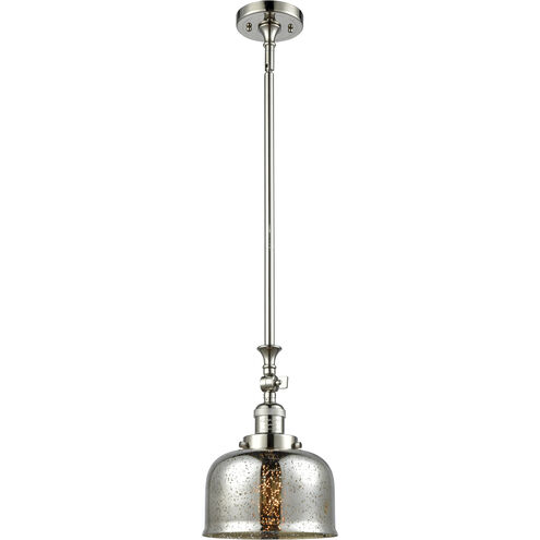 Franklin Restoration Bell 1 Light 8 inch Polished Nickel Mini Pendant Ceiling Light in Incandescent, Silver Plated Mercury, Franklin Restoration
