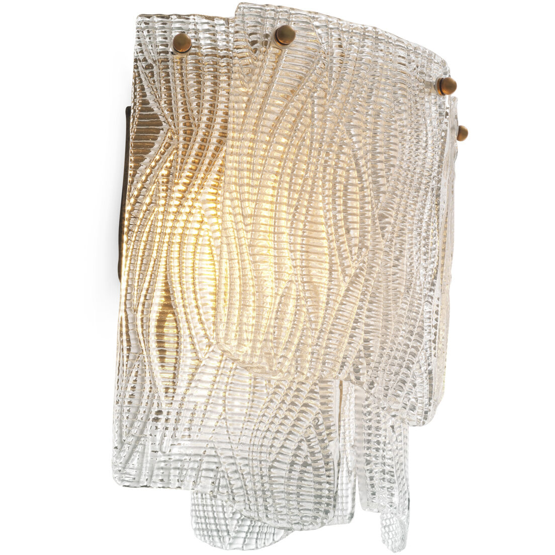 Asinara Wall Lamp Wall Light in Textured Glass