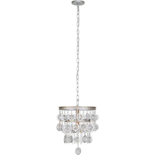 Charmed 3 Light 14 inch Silver with Champagne Mist Pendant Ceiling Light