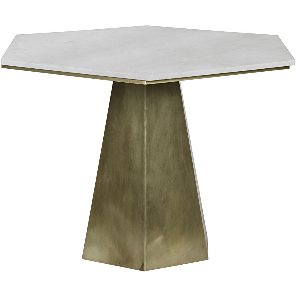 Demetria 43 X 37.5 inch Antique Brass Dining Table