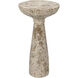 Architect 26 X 14 inch White Marble Side Table, C