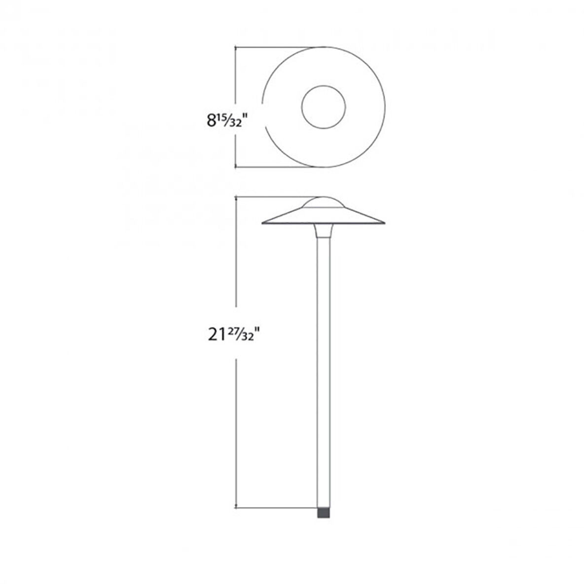 Canopy 12 6.5 watt Solid Brass Coated in Bronze Path Lighting in 3000K, Bronzed Brass, Path and Area Light, WAC Landscape