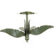 Banana Leaf 3 Light 24 inch Banana Leaf Semi-Flush Ceiling Light