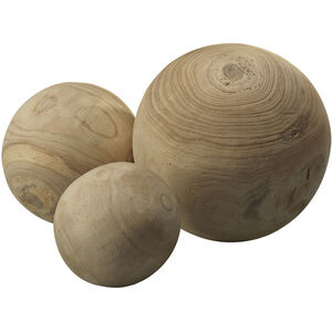 Malibu Natural Wood Wood Balls, Set of 3