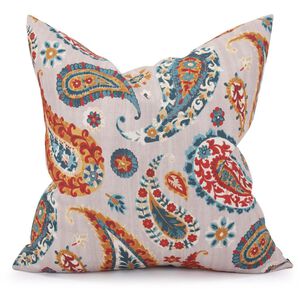 Boteh 24 inch Turquoise Pillow