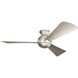 Sola 54 inch Brushed Nickel with Silver Blades Ceiling Fan