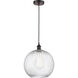 Edison Athens Twisted Swirl LED 12 inch Oil Rubbed Bronze Mini Pendant Ceiling Light