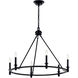 Carrick 6 Light Black Chandelier Ceiling Light, 1 Tier Small