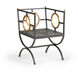 Douglas Freeman Steel/Antique Gold Chair