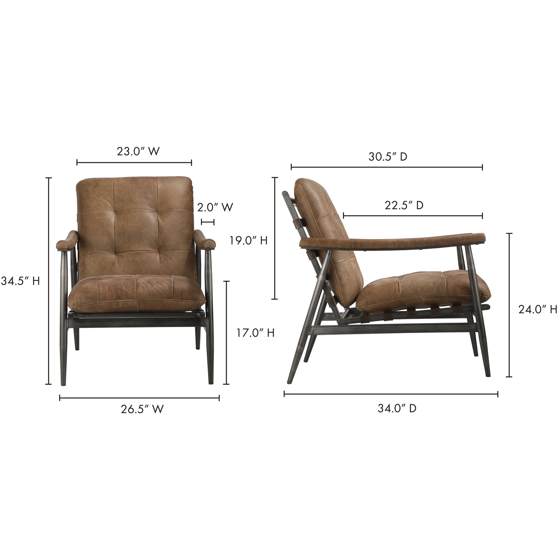 Shubert Brown Accent Chair