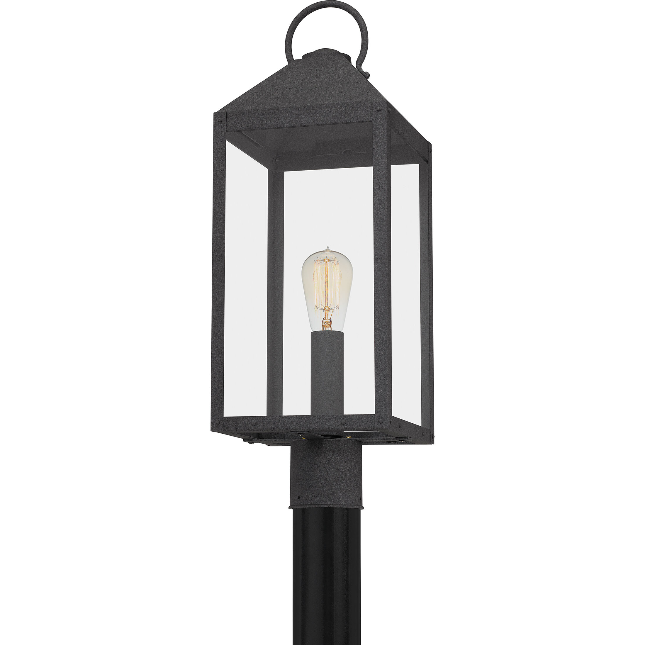 Thorpe 1 Light 23 inch Mottled Black Outdoor Post Lantern, Large
