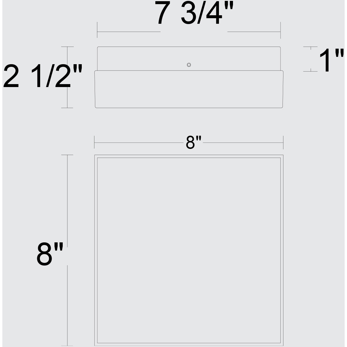 Box LED 8 inch Brushed Stainless Steel Outdoor Flush Mount