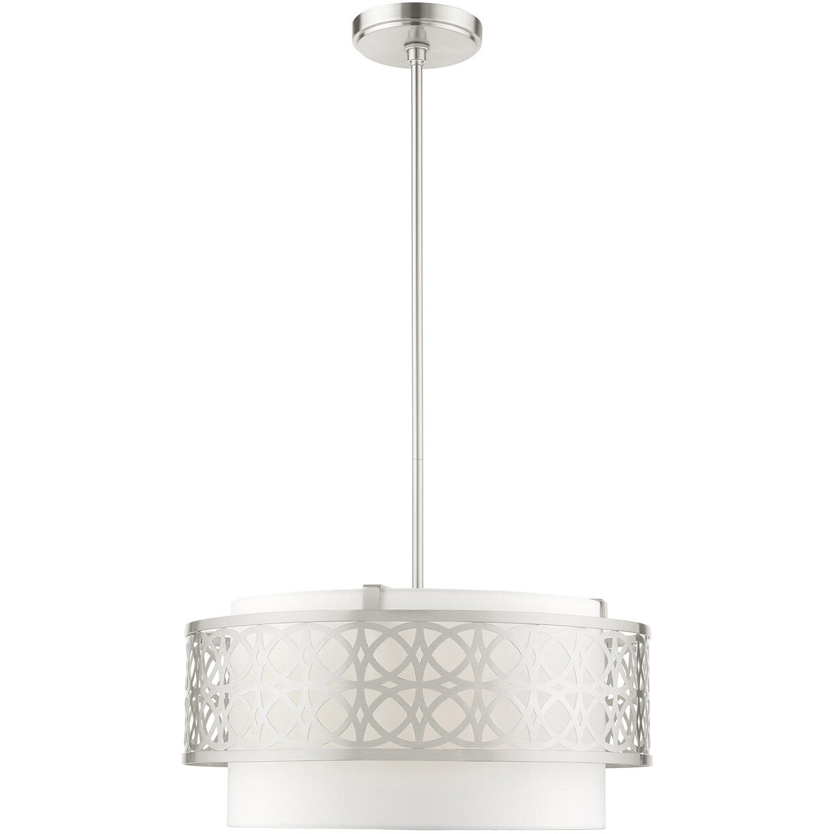 Calinda 4 Light 20 inch Brushed Nickel Pendant Chandelier Ceiling Light